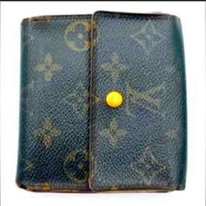 🔥LOW START LV Elise Monogram Double Sided Two Snap Wallet Clean Reseller Pick!